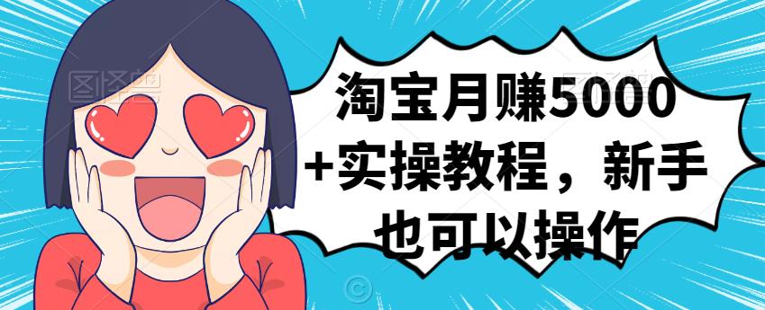 淘宝月赚5000 实操教程，新手也可以操作-优优资源网