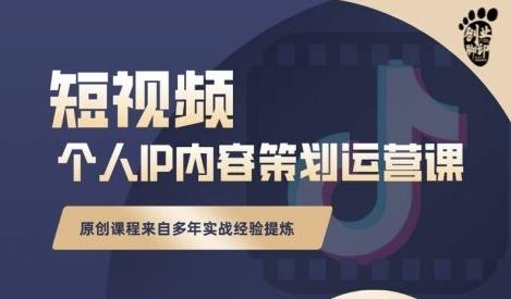 抖音短视频个人ip内容策划实操课，真正做到普通人也能实行落地-优优资源网