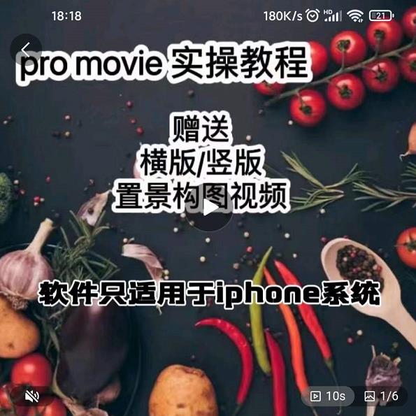 漆十二美食摄影，25​节promovie实操高手课节-优优资源网