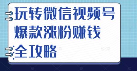 玩转微信视频号爆款涨粉赚钱全攻略，让你快速抓住流量风口，收获红利财富-优优资源网