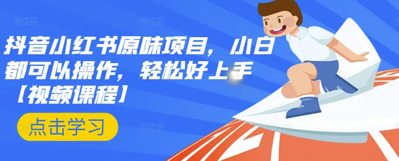 抖音小红书原味项目，小白都可以操作，轻松好上手【视频课程】-优优资源网