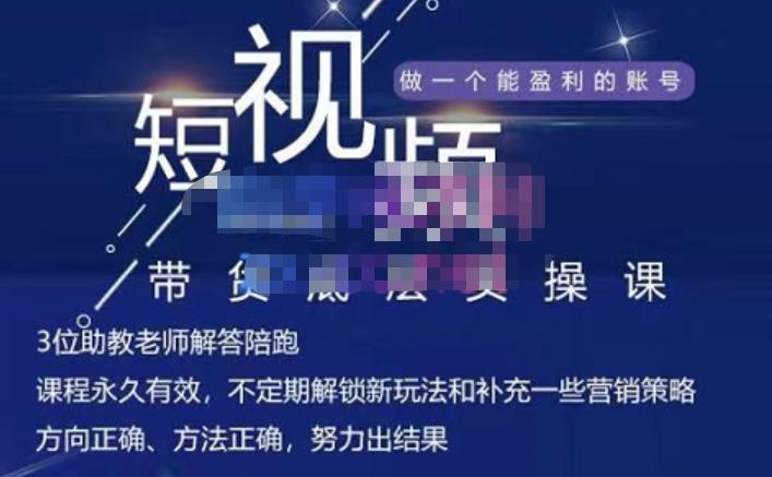 吴Sir·短视频带货底层实操课，教你如何选爆品、了解获短视频流量密码，正确起号-优优资源网