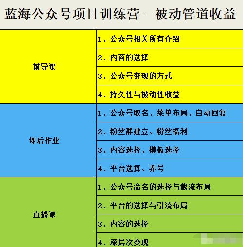 米辣微课·蓝海公众号项目训练营，手把手教你实操运营公众号和小程序变现-优优资源网