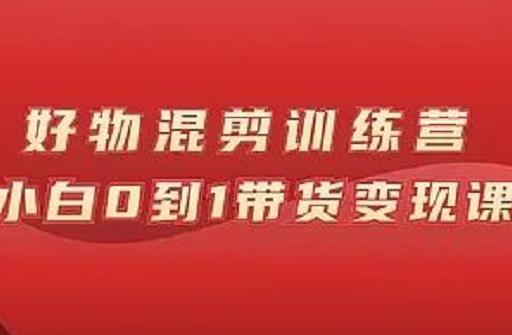 万三好物混剪训练营：小白0到1带货变现课-优优资源网
