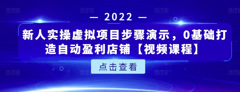 新人实操虚拟项目步骤演示，0基础打造自动盈利店铺【视频课程】-优优资源网
