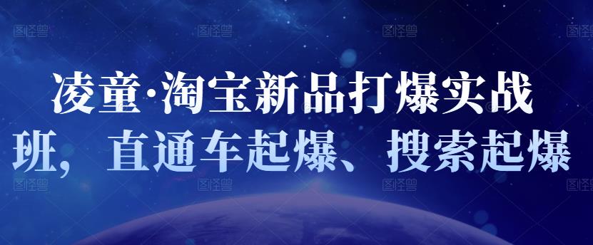 凌童·淘宝新品打爆实战班，直通车起爆、搜索起爆-优优资源网
