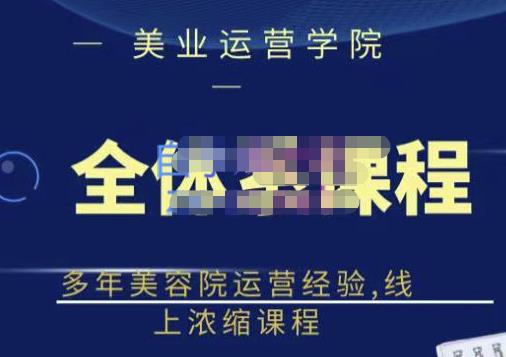 网红美容院全套营销落地课程，多年美容院运营经验，线上浓缩课程-优优资源网