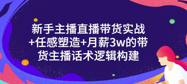 新手主播直播带货实战 信任感塑造 月薪3w的带货主播话术逻辑构建-优优资源网