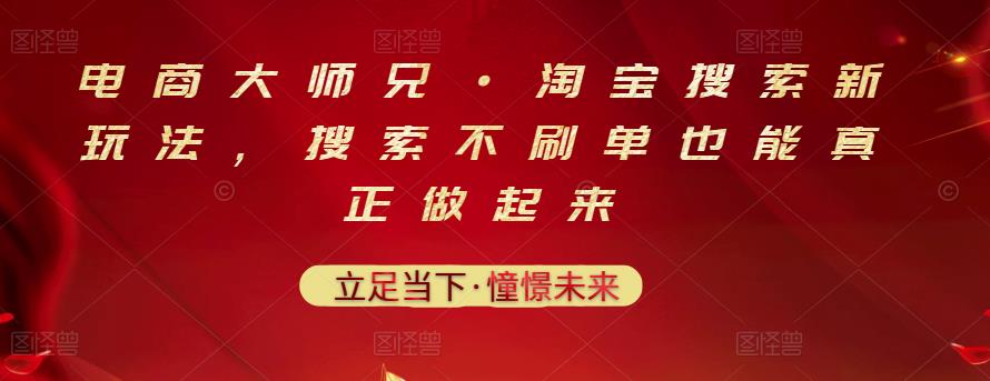 电商大师兄·淘宝搜索新玩法，搜索不刷单也能真正做起来-优优资源网