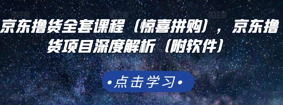 京东撸货全套课程（惊喜拼购），京东撸货项目深度解析（附软件）-优优资源网