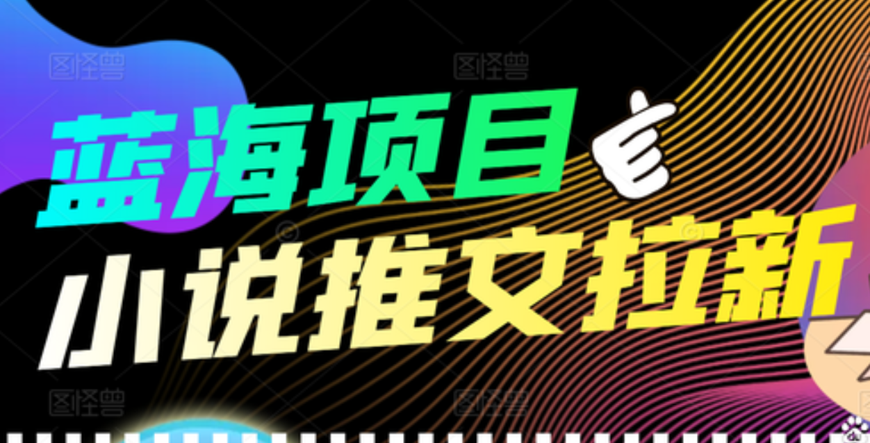 【高端精品】外面收费6880的小说推文拉新项目，个人工作室可批量做-优优资源网