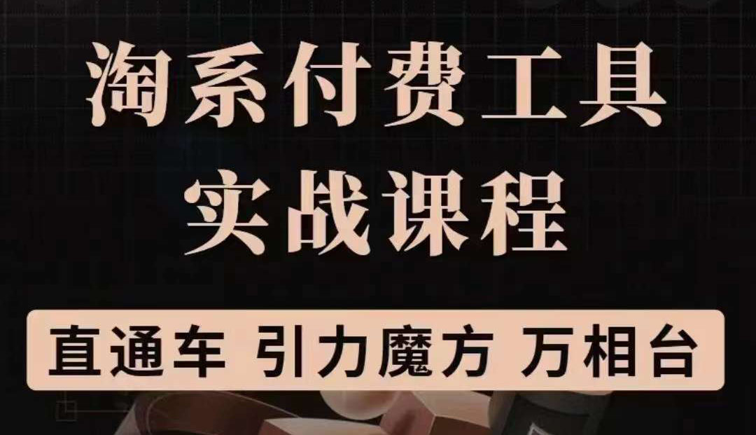 淘系付费工具实战课程【直通车、引力魔方】战略优化，实操演练（价值1299）-优优资源网
