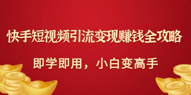 快手短视频引流变现赚钱全攻略：即学即用，小白变高手（价值980元）-优优资源网