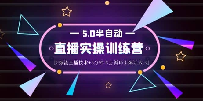 蚂蚁·5.0半自动直播2345打法，半自动爆流直播技术 5分钟卡点循环引爆话术-优优资源网