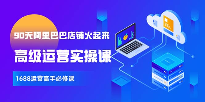【90天阿里巴巴店铺火起来】高级运营实操课，1688运营高手必修课-优优资源网