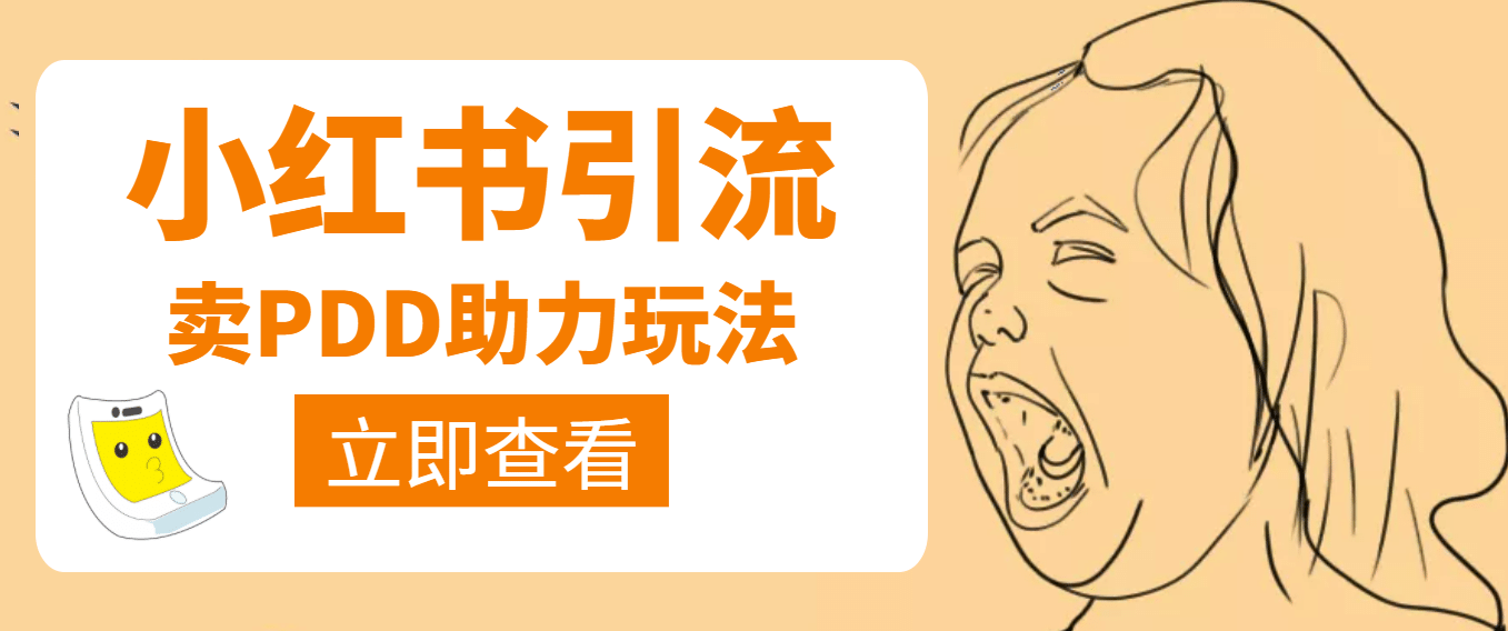 利用小红书卖拼多多助力-优优资源网
