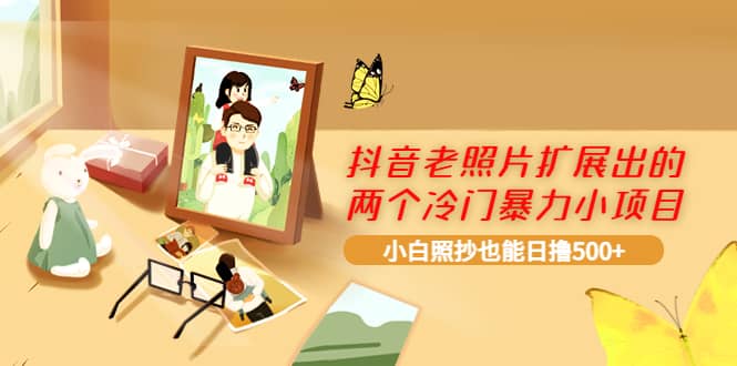 抖音老照片扩展出的两个冷门暴力小项目，小白照抄也能日撸500-优优资源网
