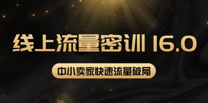 2022秋秋线上流量密训16.0：包含 暴力引流10W 中小卖家流量破局技巧 等等！-优优资源网
