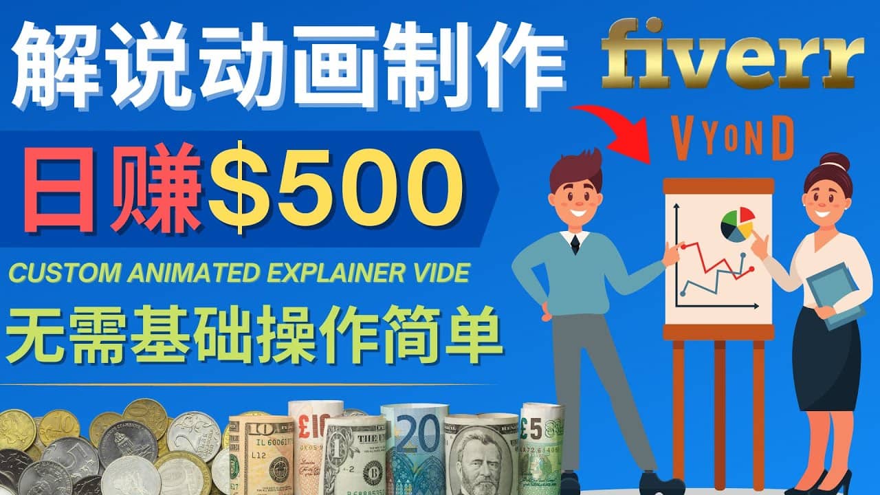 制作解说类动画视频（Animated Explainer）日赚500美元以上 - 0基础可操作-优优资源网