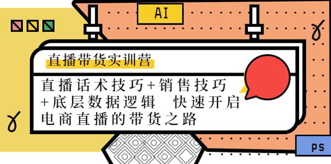 直播带货实训营：话术技巧 销售技巧 底层数据逻辑 快速开启直播带货之路-优优资源网