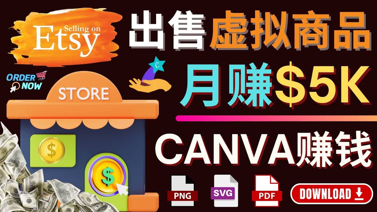 通过Etsy出售Canva模板，操作简单，收益高，月赚5000美元-优优资源网