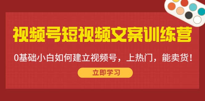视频号短视频文案训练营：0基础小白如何建立视频号，上热门，能卖货！-优优资源网