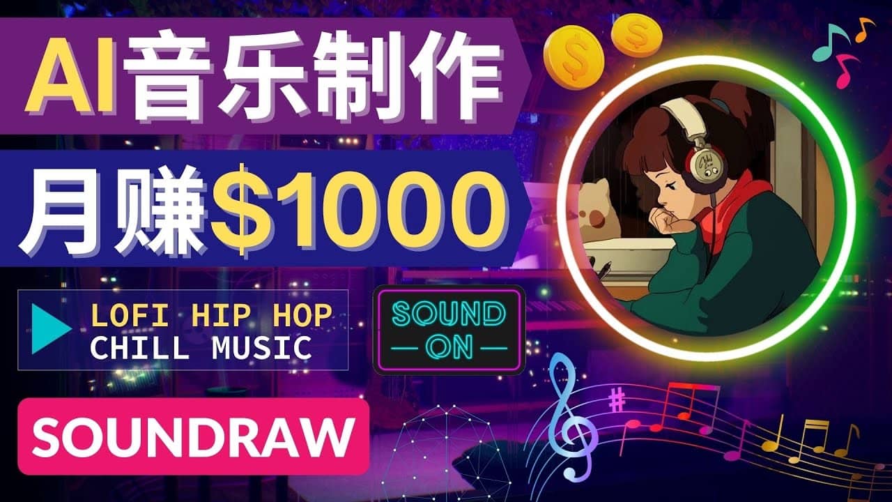 无需任何音乐基础： 使用AI软件制作Lofi Hip Hop Chill Music 月赚1000美元-优优资源网