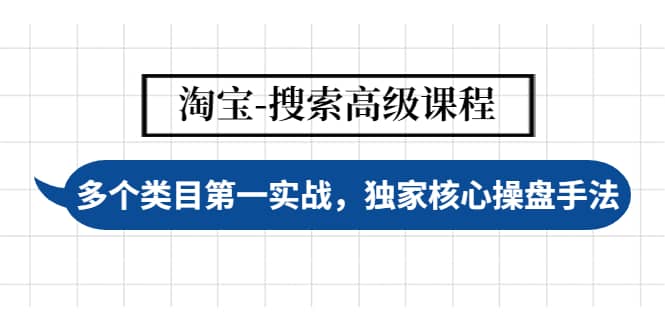 淘宝-搜索高级课程：多个类目第一实战，独家核心操盘手法-优优资源网