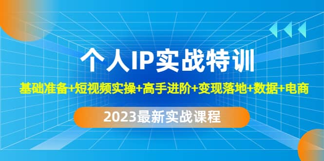2023个人IP实战特训：基础准备 短视频实操 高手进阶 变现落地 数据 电商-优优资源网