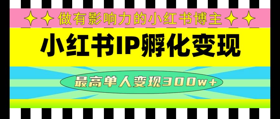 某收费培训-小红书IP孵化变现：做有影响力的小红书博主-优优资源网