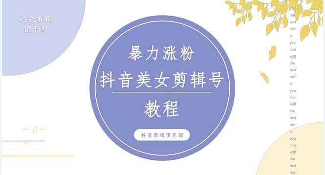 抖音快手暴力涨粉美女混剪视频教程 百分百过原创图片教程 附带违规申诉方法-优优资源网