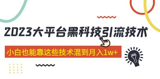 价值4899的2023大平台黑科技引流技术 29节课-优优资源网