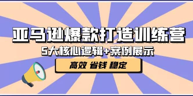 亚马逊爆款打造训练营：5大核心逻辑 案例展示 打造爆款链接 高效 省钱 稳定-优优资源网