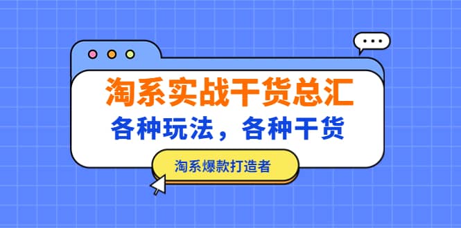 淘系实战干货总汇：各种玩法，各种干货，淘系爆款打造者-优优资源网
