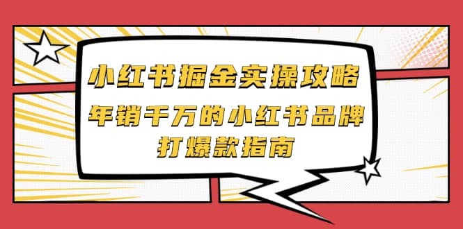 小红书掘金实操攻略，年销千万的小红书品牌打爆款指南-优优资源网
