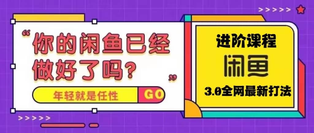 火爆全网的咸鱼玩法进阶课程，咸鱼进阶课程-优优资源网