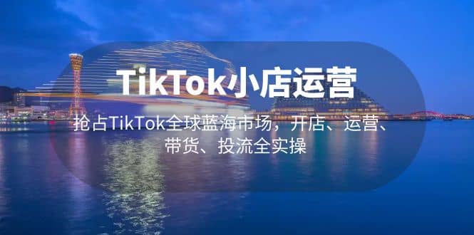 TikTok小店运营 抢占TikTok全球蓝海市场，开店、运营、带货、投流全实操-优优资源网