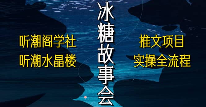 抖音冰糖故事会项目实操，小说推文项目实操全流程，简单粗暴-优优资源网