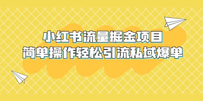 外面收费398小红书流量掘金项目，简单操作轻松引流私域爆单-优优资源网