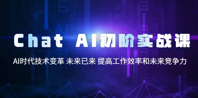 Chat AI初阶实战课，AI时代技术变革 未来已来 提高工作效率和未来竞争力-优优资源网