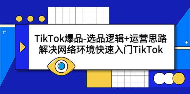TikTok爆品-选品逻辑 运营思路：解决网络环境快速入门TikTok-优优资源网