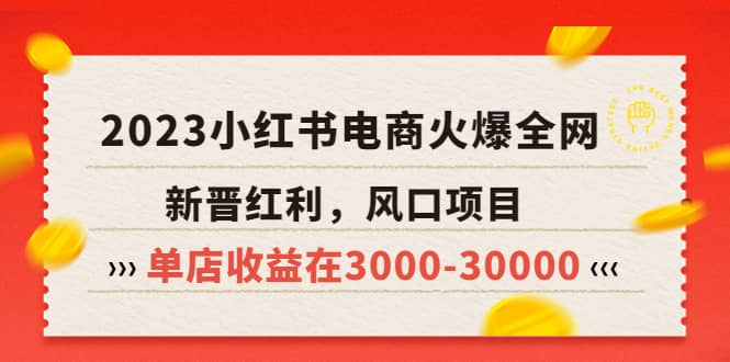 2023小红书电商火爆全网，新晋红利，风口项目，单店收益在3000-30000-优优资源网