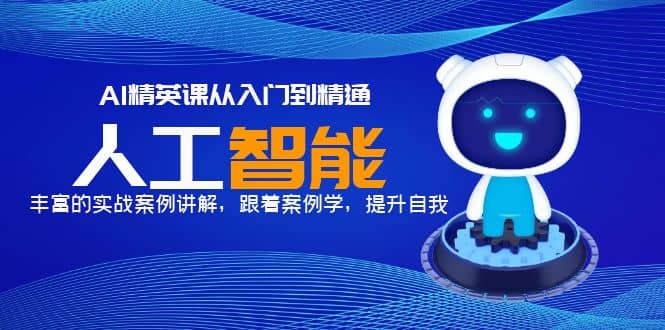 AI精英课从入门到精通，丰富的实战案例讲解，跟着案例学，提升自我-优优资源网