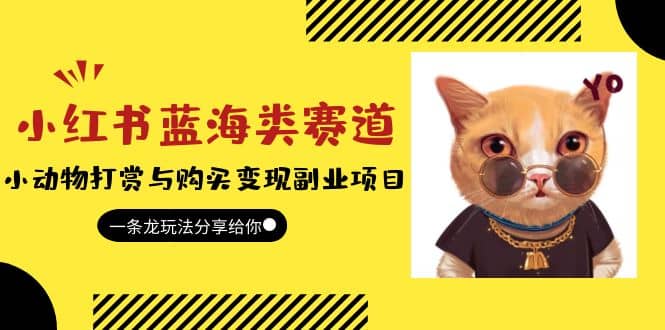 小红书蓝海类赛道：小动物打赏与购买变现副业项目，一条龙玩法分享给你-优优资源网