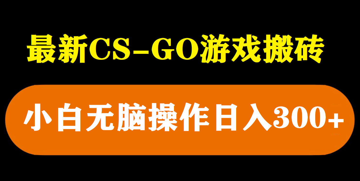 最新csgo游戏搬砖游戏，无需挂机小白无脑也能日入300-优优资源网