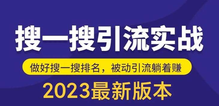外面收费980的最新公众号搜一搜引流实训课，日引200-优优资源网