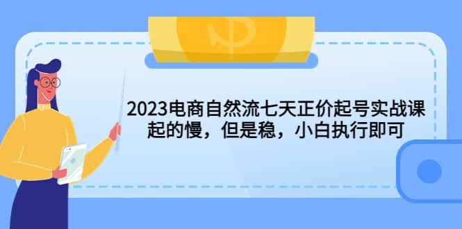 2023电商自然流七天正价起号实战课：起的慢，但是稳，小白执行即可-优优资源网