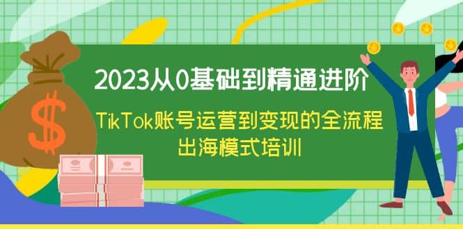 2023从0基础到精通进阶，TikTok账号运营到变现的全流程出海模式培训-优优资源网