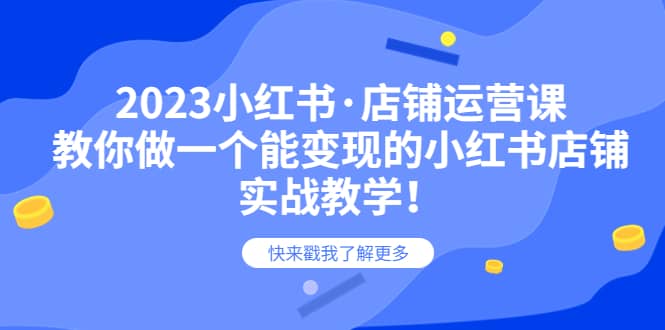 2023小红书·店铺运营课，教你做一个能变现的小红书店铺，20节-实战教学-优优资源网