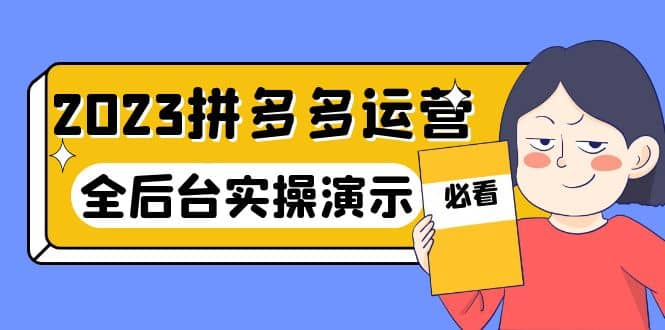 2023拼多多·运营：14节干货实战课，拒绝-口嗨，全后台实操演示-优优资源网